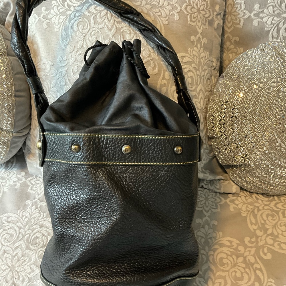 Ladies Black  Leather Fendi Bag